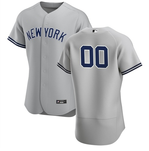 Men's New York Yankees ACTIVE PLAYER Custom Grey Flex Base Stitched Jersey